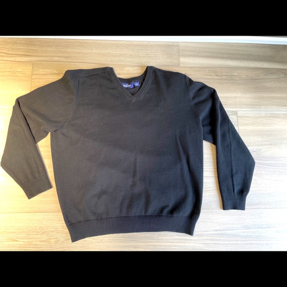Jack Nicklaus Golden Bear V Neck Golf Sweater‎ Large Black Mens - Picture 1 of 8